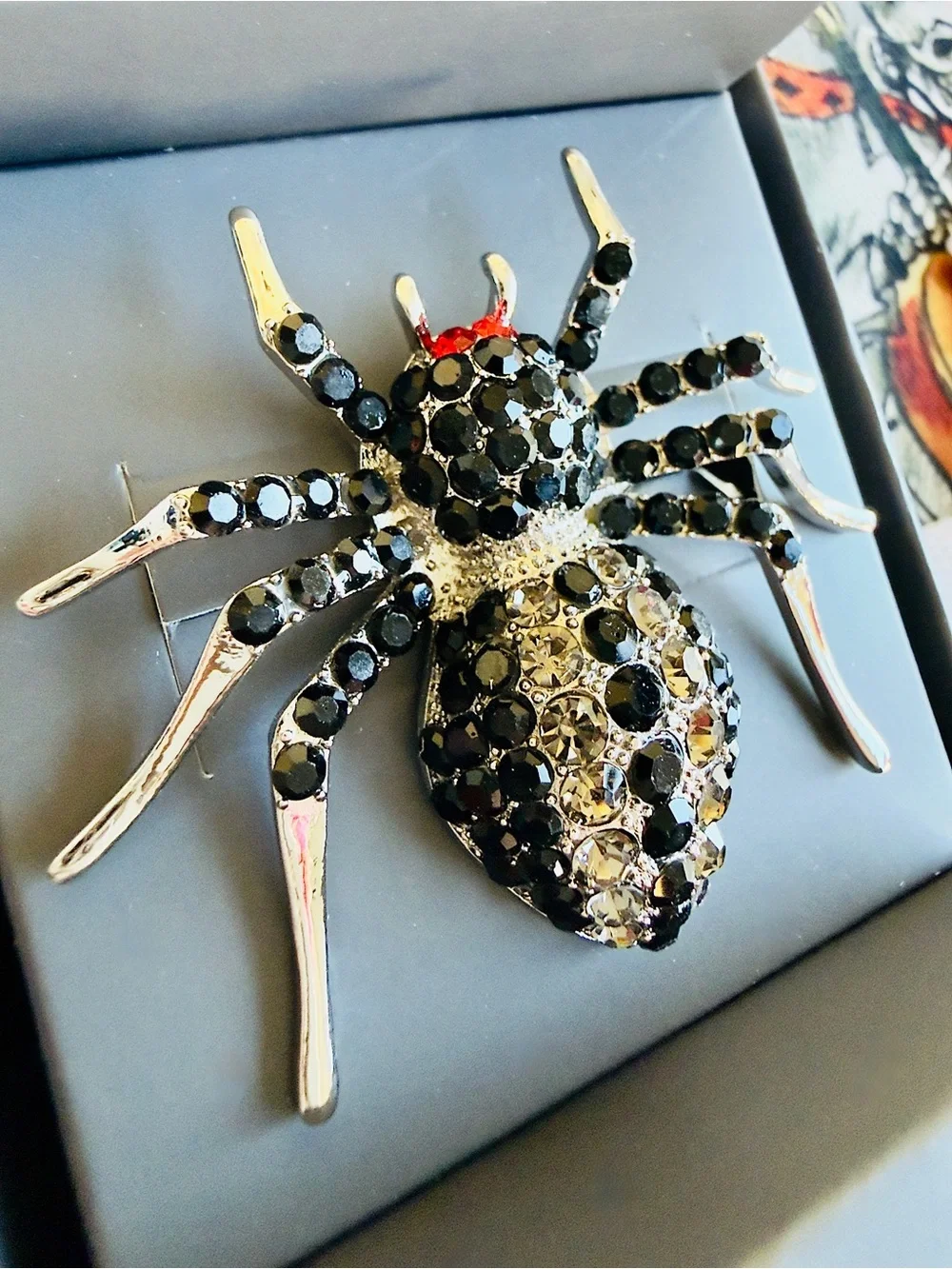 Williams Sonoma Jeweled Spider Napkin Rings & Haunted Hosts Napkins, Retail $129